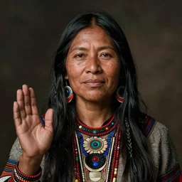 acceptance, welcoming, indigenous woman, matte painting, fantasy art