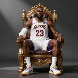 Lebron James on throne