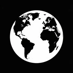 black and white sci fi earth themed svg vector art panel for cnc plasma, laser, stencil, unique planet design