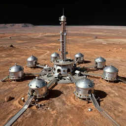 a beautiful picture of a mars colony by Al Williamson, highly detailed, trending on Artstation