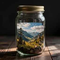 nuke in a jar, photorealistic