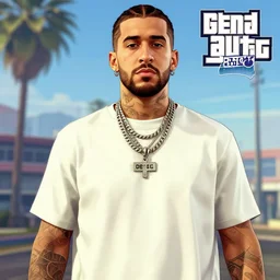 benito antonio martinez ocasio bad bunny in gta v cover art by steven bliss, cover art, box art, loading screen