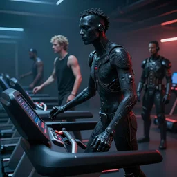 a realistic detail of Atlantis by Julian Casablancas, flop, Beksiński, thomas kinkadegreg, rutkowski, Finnian MacManus, Syd mead Trending on on a treadmill, black and blue and red all over, 8k, Unreal Engine
