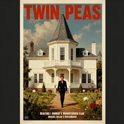 twin peaks poster art, david bowie enters the white lodge, old retro pulp, by michael whelan, rossetti bouguereau, artgerm, retro, nostalgic, old fashioned