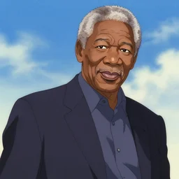 Morgan Freeman as an Anime character