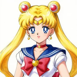 Sailor Moon art Portrait, trending on artstation, drawn by WLOP