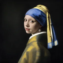 painting of a female android royalty by Vermeer, Dutch Golden Age