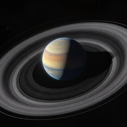 orbital rings, planet in center, painted by greg rutkowski