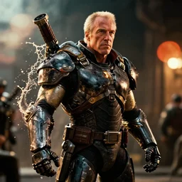 jeffrey epstein in gears of war, splash art, movie still, cinematic lighting, dramatic, octane render, long lens, shallow depth of field, bokeh, anamorphic lens flare, 8 k, hyper detailed, 3 5 mm film grain