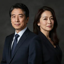 professional corporate portrait art by Noriyoshi Ohrai and Lisa Frank