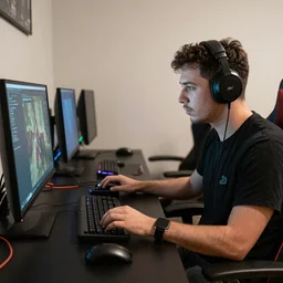 half life gman gaming on a computer