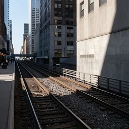 Railway tracks in Times Square, NY