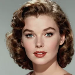 young beautiful Gene Tierney color studio publicity photo , tight face shot portrait, highly detailed, painting, artstation, concept art, illustration, art , by graydon parrish