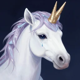“unicorn tears, digital art”