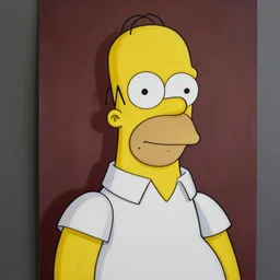 poster of Homer Simpson as a real person by Tristan Eaton & Greg Rutkowski