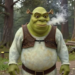 shrek smoking bong trail cam footage