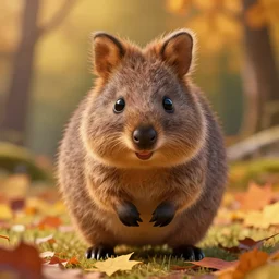 very beautiful portrait of an extremely cute and adorable quokka, smooth, perfect face, fantasy, character design by mark ryden and pixar and hayao miyazaki, sharp focus, concept art, harvest fall vibrancy, intricate detail, cinematic lighting, hyperrealistic, 3 5 mm, diorama macro photography, 8 k, 4 k