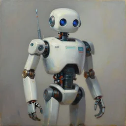 a beautiful painting of a robot by agnes lawrence pelton, trending on artstation