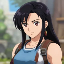 high quality headshot of tifa lockhart, trending on artstation