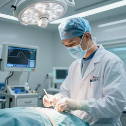 ultra realist and ultra intricate detailed photograph of a futuristic surgeon, doctor, medicine, healthcare, technology, innovation, bright modern style, artstation, unreal render, depth of field, ambient lighting, award winning, stunning,