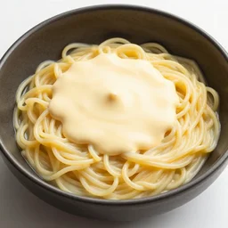 noodles with cheese sauce cooked by HR Giger