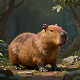 capybara in runescape, low poly