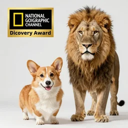 a hybrid between a corgi dog and a lion, photography, award - winning, documentary, national geographic channel, discovery channel, 8 k, wildlife