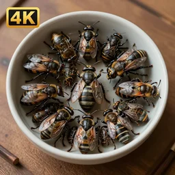 insects [ within bowl ]!!! resting on table, trending on artstation, cgsociety, [ overhead view ]!!, 4 k quality, intricately defined, professional photography, complexly detailed, polycount