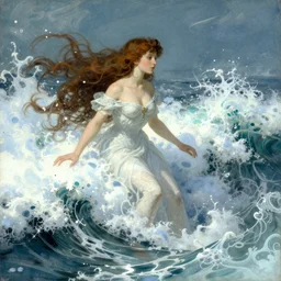 the foam of perilous seas, in Faerie lands forlorn, by James Gurney and Konstantin Razumov, 4k, aesthetic