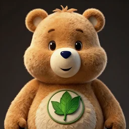 hyperrealistic dslr film still of a care bear with pot leaf emblem, stunning 8 k octane comprehensive 3 d render, inspired by istvan sandorfi & greg rutkowski & unreal engine, perfect symmetry, dim volumetric cinematic lighting, extremely hyper - detailed, extremely lifelike attributes & texture, intricate, masterpiece, artstation, stunning