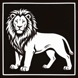 woodcut image of a part man part lion