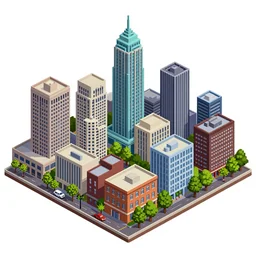 wimmelbilder isometric portland oregon, detailed, highly detailed, pixel art