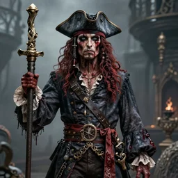 Male Victorian Gothic Pirate, hd, intricate, bloodborne, 8k, digital art