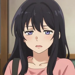 disgusted anime girl