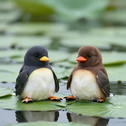 bingus and bongus sitting on a lily pad