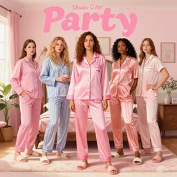 The pajama party, artwork by Craig Mullins,Movie poster, detailed, trending on artstation