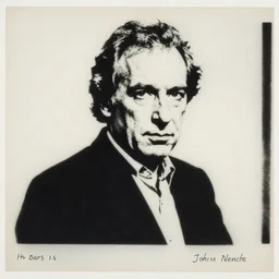 individual john von neumann silk screen banksy style