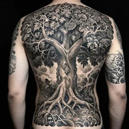 the tree of gondor, by akihito yoshida, tattoo, monochrome, insanely detailed and intricate, hypermaximalist, elegant, ornate, hyper realistic, super detailed