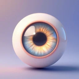 A glowing eye pupil, gradient background, 3D render, blender, unreal engine