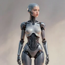 female android by (Sandra Chevrier) and Dan Mumford