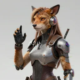 a glitch art character portrait of an female anthropomorphic animal combat strategy a. i. speaking in the style of ralph mcquarrie / syd mead / john berkey trending on artstation deviantart pinterest furaffinity detailed realistic hd 8 k high resolution