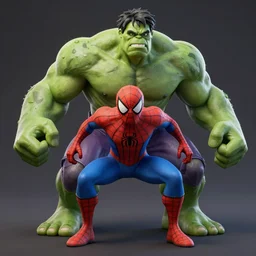spider - hulk as drawn by peter parker, appgamekit, 3 d render, fantasy