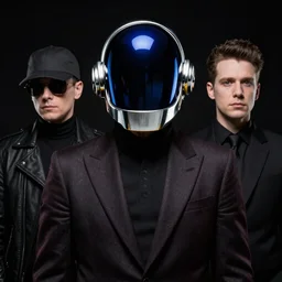 “beautiful portrait of Daft Punk (band) by Rembrandt and Kidmograph”