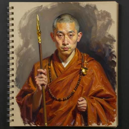 asset sheet, material study ( caricature ) wizard monk ( mark ryden, hildebrandt ) ( lofi, high detail ) ( oil paint on canvas )
