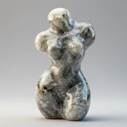 abstract marbled statue with quartz veins, glossy, sss gi blender artstation, made by gaudi, high quality