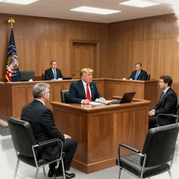 courtroom sketch of former president donald trump