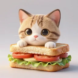 kitten sandwish, hyper detailed, hyperrealistic, 3 d, octane render