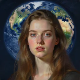 self portrait as a big world by julie heffernan, artstation, artgerm, cgsociety