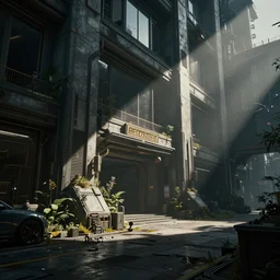 a photorealistic hyperrealistic render of a beautifully cyberpunk exterior scene by greg rutkowski, wlop, artgerm, dramatic lighting, strong shadows, volumetric, cinematic atmosphere, octane render, artstation, 8 k