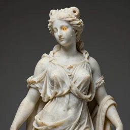 a delicate renaissance marble goddess with the hole in face covered with candle wax, highly detailed marble cloth, gi, global illumination, physically based rendering, photorealistic, top light, by Edgar Maxence, Jin Shan and Ross Tran, Mooniq Priem, Boris Vallejo